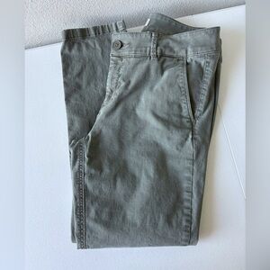 Loft Outlet Girlfriend Chino Olive Green Size 10 Pants Casual Button & Zip Front